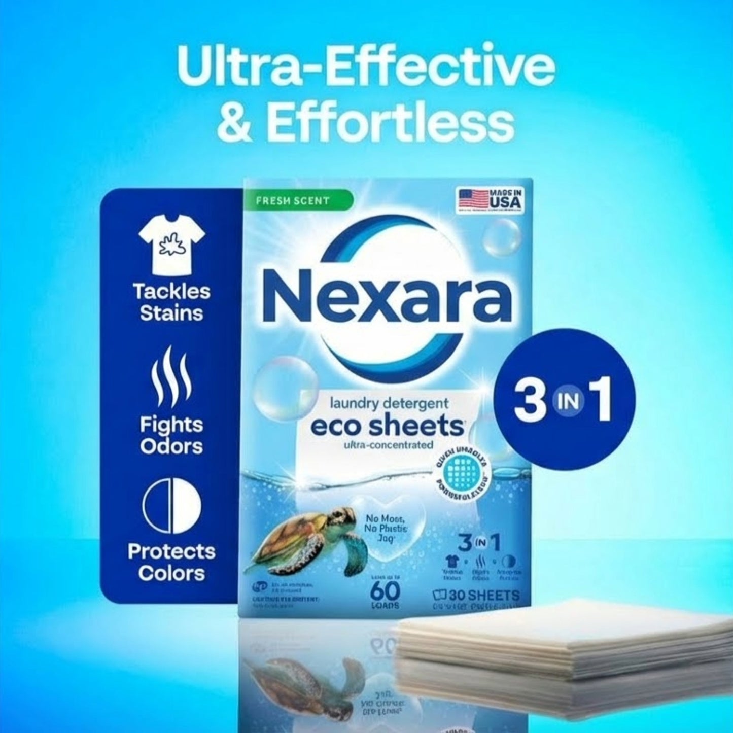 Nexara™ Laundry Detergent Sheets